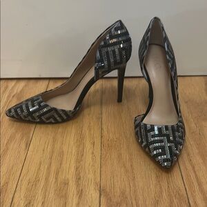 INC International Concepts Black and Silver Stiletto Heels